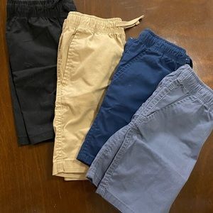 Boys Dress Shorts Set in Black, Tan, Blue, and Gray